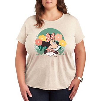 Disney's Minnie Mouse Plus Flowers Graphic Tee