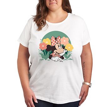 Disney's Minnie Mouse Plus Flowers Graphic Tee