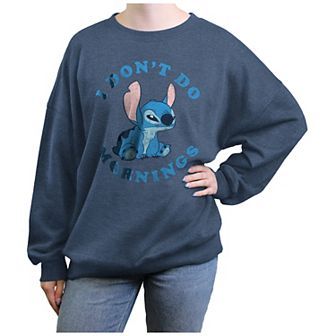 Disney's Lilo & Stitch I Don't Do Mornings Stitch Juniors' Graphic Fleece