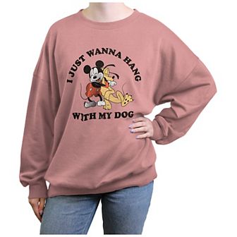 Disney's Mickey Mouse I Just Wanna Hang With My Dog Juniors' Graphic Fleece