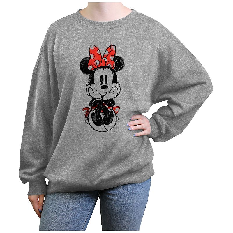 Disney's Minnie Mouse Crayon Draw Juniors' Graphic Fleece, Girl's, 
