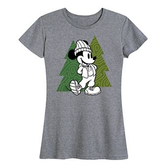Disney's Mickey Mouse Women's Patterned Trees Graphic Tee