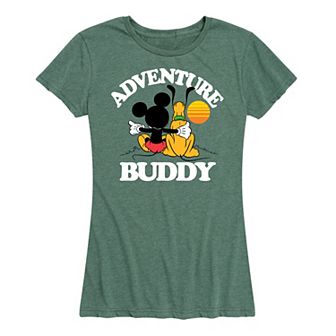 Disney's Mickey Mouse & Pluto Women's Adventure Partner Graphic Tee