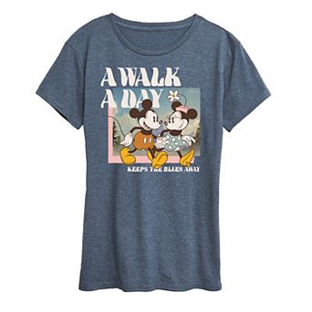 Disney's Mickey & Minnie Mouse Women's A Walk A Day Graphic Tee