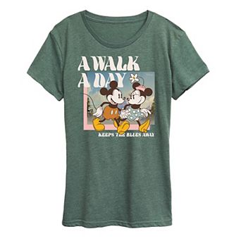 Disney's Mickey & Minnie Mouse Women's A Walk A Day Graphic Tee