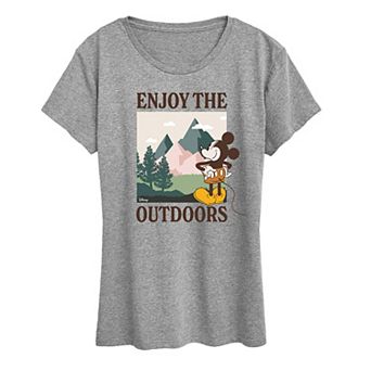 Disney's Mickey Mouse Women's Enjoy The Outdoors Graphic Tee