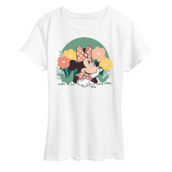 Disney's Minnie Mouse Women's Flowers Graphic Tee