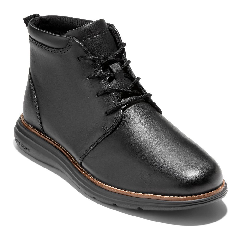 Cole Haan Grand Tour Chukka Boots Black Leather Mens Cole Haan Grand Tour Chukka Boots Mens 12 Black Leather  main image 2