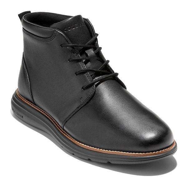 Cole Haan Grand+ Ultra Men's Leather Chukka Boots - Black (7.5)