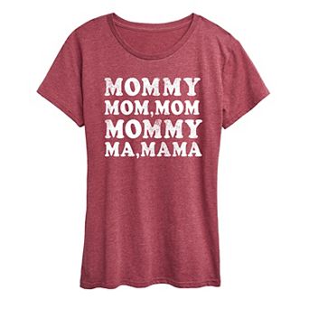 Women's Mom Repeat Graphic Tee