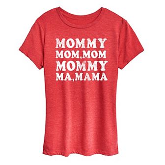Women's Mom Repeat Graphic Tee