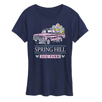 Women's Spring Hill Egg Farm Truck Graphic Tee