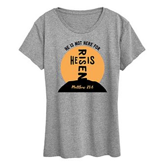 Women's He Is Risen Cross Graphic Tee