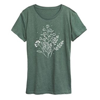 Women's Fall Flowers Graphic Tee