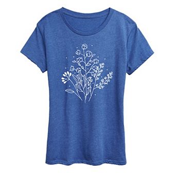 Women's Fall Flowers Graphic Tee