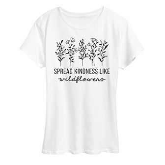 Women's Spread Kindness Like Wildflowers Graphic Tee