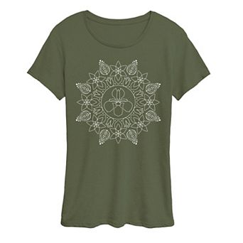 Women's Spring Floral Decorative Graphic Tee