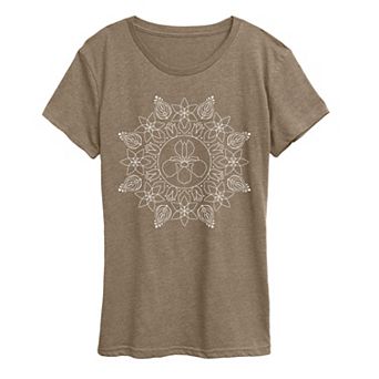 Women's Spring Floral Decorative Graphic Tee