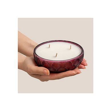 Cherx Scented Soy Wax Candle 8oz Embossed Glass Decorative Bowl 20 Hour Burn Time