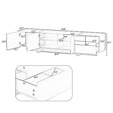 Merax Rectangle Design Tv Stand