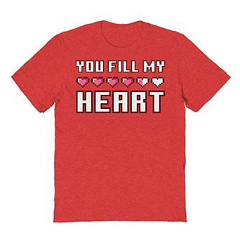 Men's You Fill My Heart Valentine's Graphic Tee