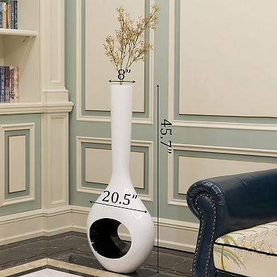 Tall Floor Vase with Hole Inside for Home Décor, Interior Decoration, Modern Floor Vase