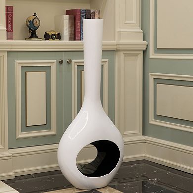 Tall Floor Vase with Hole Inside for Home Décor, Interior Decoration, Modern Floor Vase