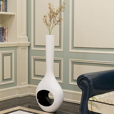 Tall Floor Vase with Hole Inside for Home Décor, Interior Decoration, Modern Floor Vase