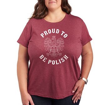 Plus Proud To Be Polish Graphic Tee