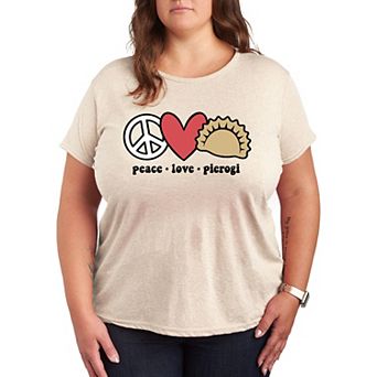 Plus Peace Love Pierogi Graphic Tee