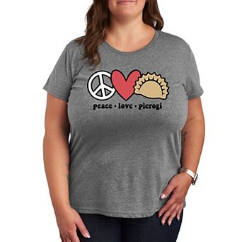 Plus Peace Love Pierogi Graphic Tee