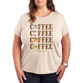 Plus Gilmore Girls Coffee Repeated Graphic Tee