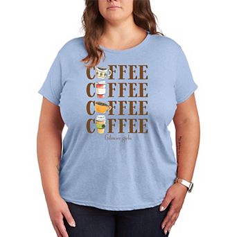 Plus Gilmore Girls Coffee Repeated Graphic Tee
