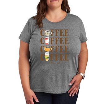 Plus Gilmore Girls Coffee Repeated Graphic Tee