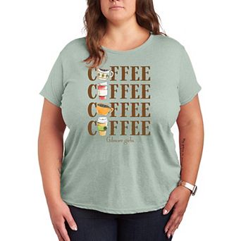 Plus Gilmore Girls Coffee Repeated Graphic Tee