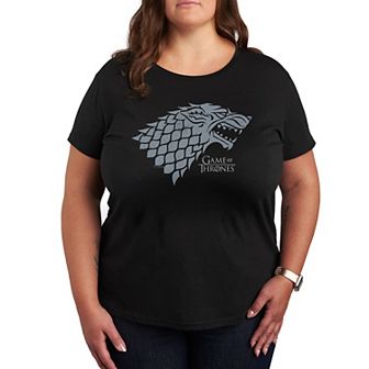 Plus Game of Thrones Stark Wolf Head Graphic Tee