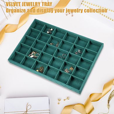 30 Grid Jewelry Tray Stackable Tray For Rings Earrings Necklace Bracelet