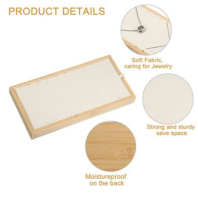 Wood Necklace Tray Stackable Storage Jewelry Tray For Necklaces