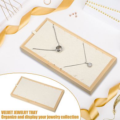 Wood Necklace Tray Stackable Storage Jewelry Tray For Necklaces