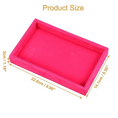 Velvet Jewelry Tray Stackable Tray For Rings Earrings Necklace Bracelet