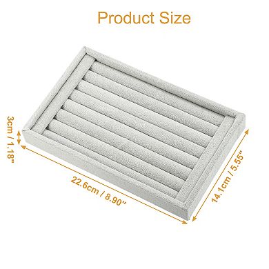 Velvet 7 Slots Jewelry Trays Stackable Tray For Rings Earrings Studs