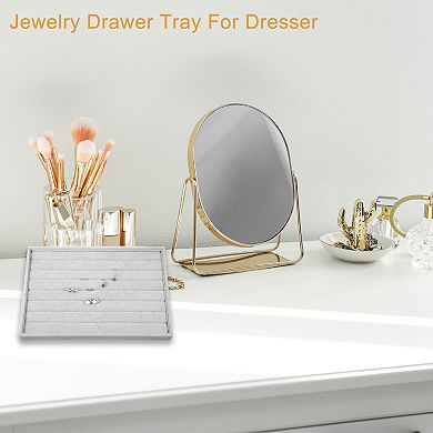 Velvet Ring Jewelry Tray Stackable Tray Showcase For Rings Earrings