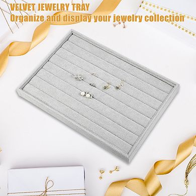 Velvet Ring Jewelry Tray Stackable Tray Showcase For Rings Earrings