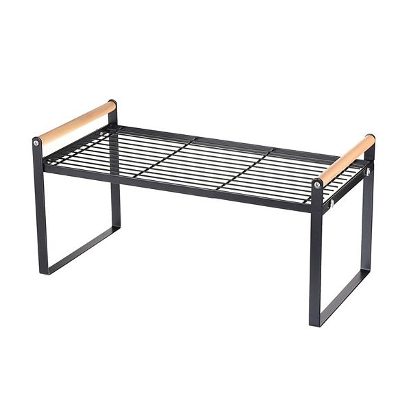 Kitchen Shelf Organizer Wood Counter Rack Stackable Storage Holder