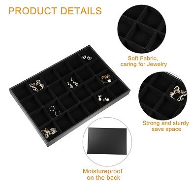 24 Grid Jewelry Tray Stackable For Rings Earrings Necklace Bracelet