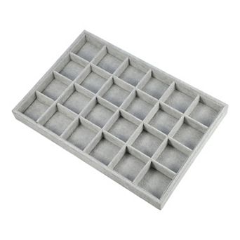 24 Grid Jewelry Tray Stackable For Rings Earrings Necklace Bracelet