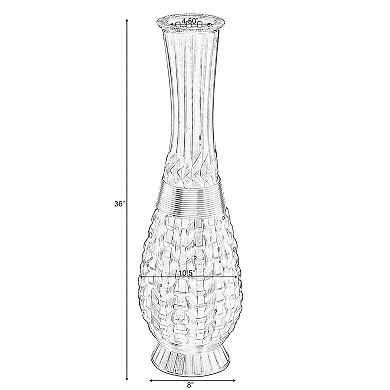 Antique Trumpet Style Floor Vase, For Entryway or Living Room