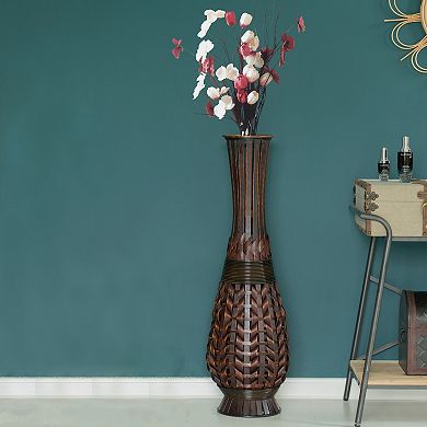 Antique Trumpet Style Floor Vase, For Entryway or Living Room