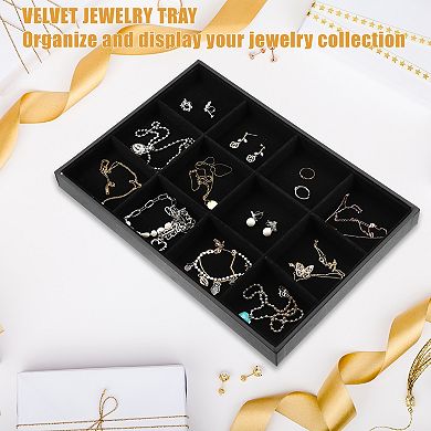 12 Grid Jewelry Tray Stackable Tray For Rings Earrings Necklace