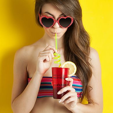 16pcs Silly Straws, Crazy Straws For Gift Christmas, Mixed Color